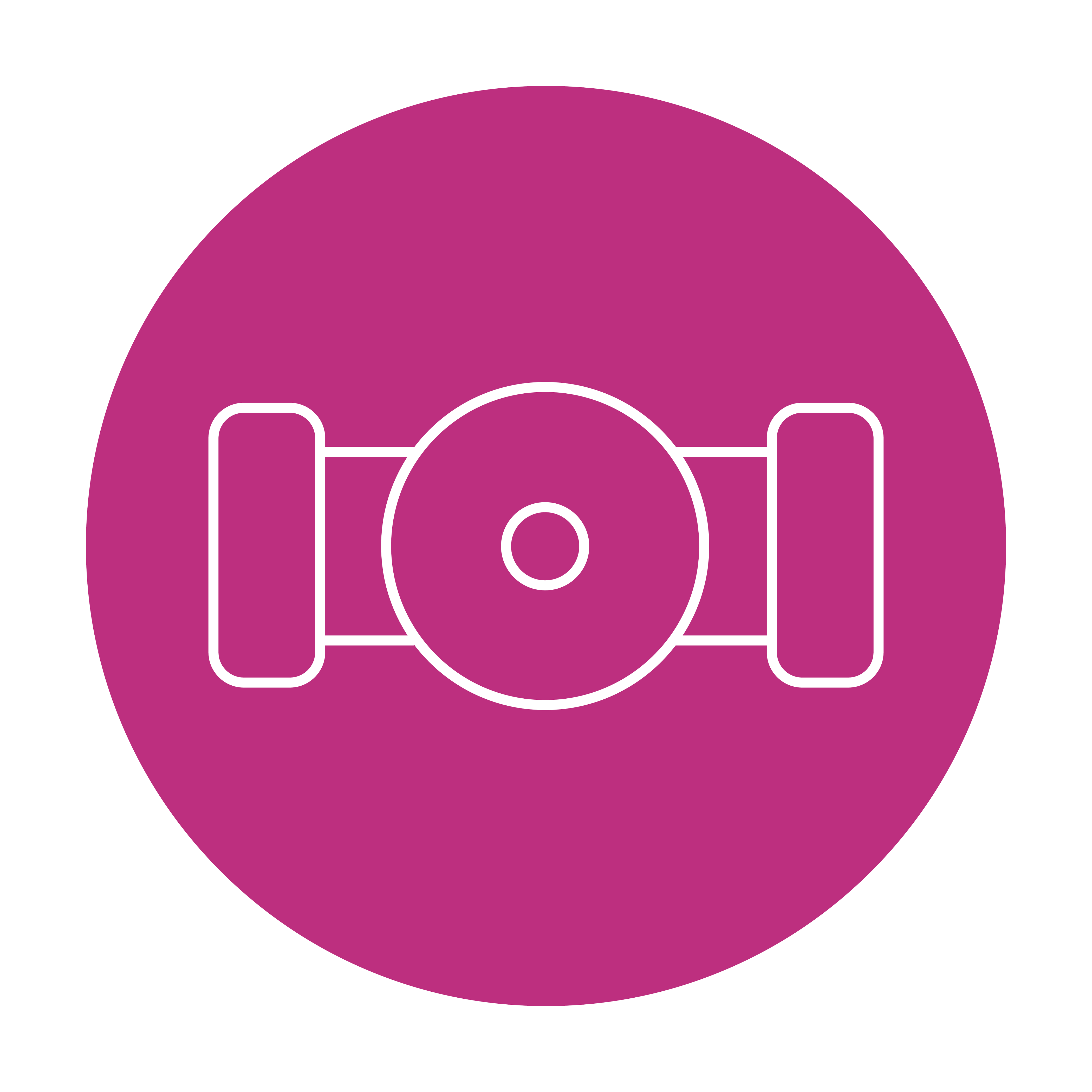 Ikona układów obiegowych w kolorze wiśniowym