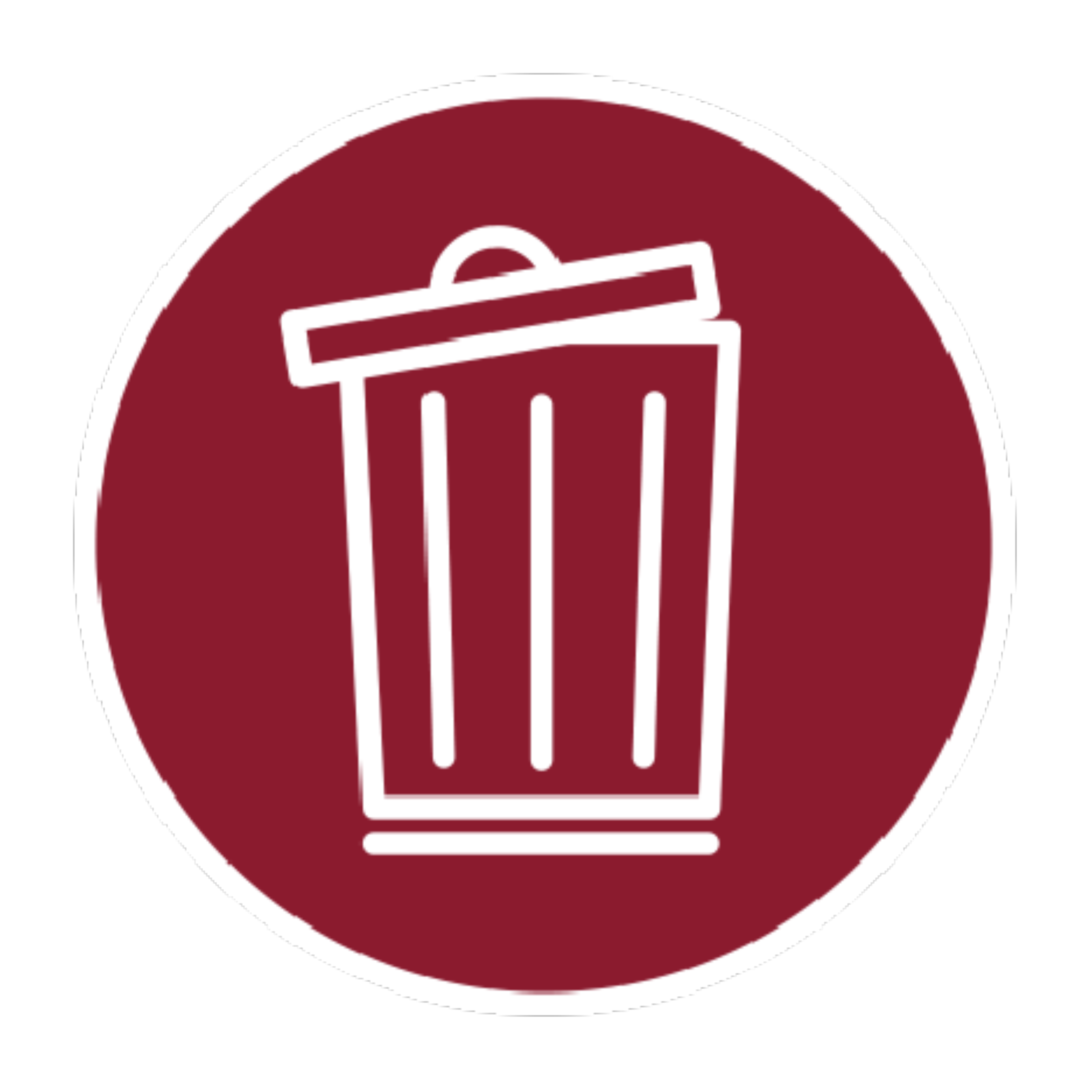 Rysunek pojemnika z lekko przekrzywioną pokrywą